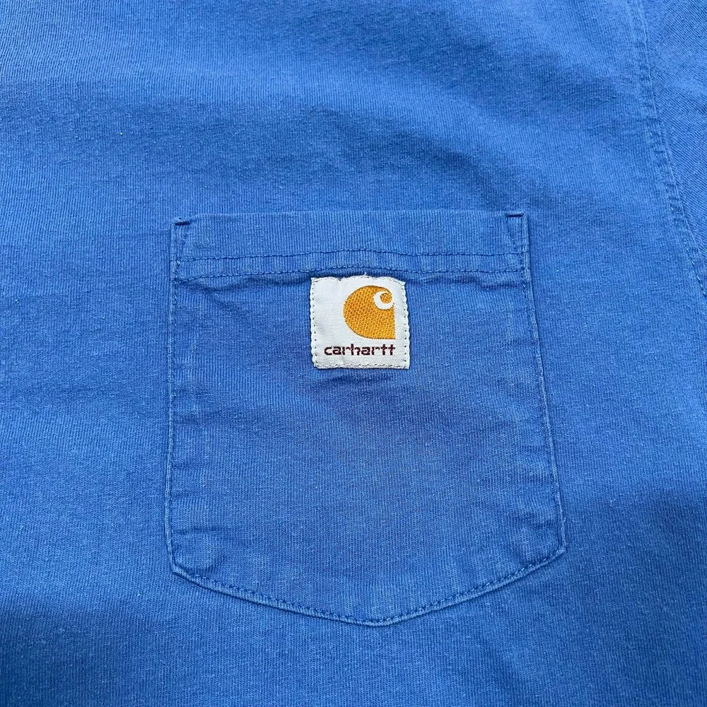 Carhartt Original Fit Large Blue Work T-Shirt Boxy Oversized - Picture 4 of 6